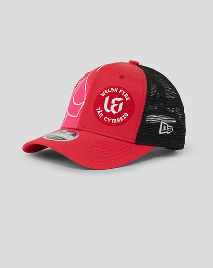 New Era AOP 9Fifty Stretch Snapback - Welsh Fire - Red/Black