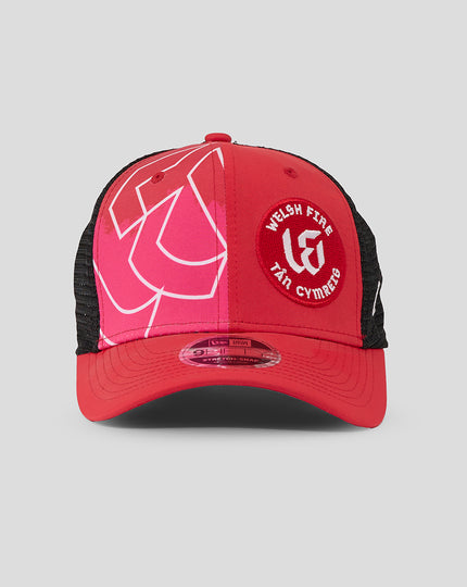 New Era AOP 9Fifty Stretch Snapback - Welsh Fire - Red/Black