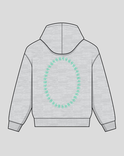 Unisex Oval Invincibles London Pull Over Hoodie - Grey