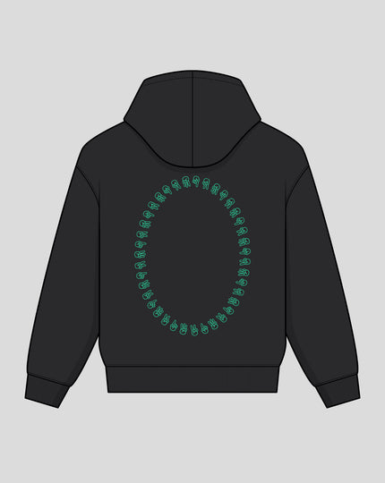 Unisex Oval Invincibles London Pull Over Hoodie - Black